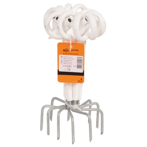 Afstandsholder pigtail hvid 17,5 cm (10)