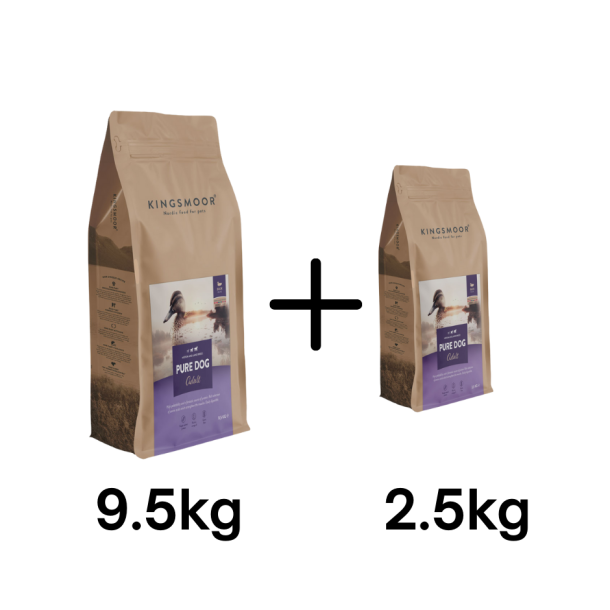 Kingsmoor Pure Duck Medium and Large Breed, 9,5kg + 2,5kg
