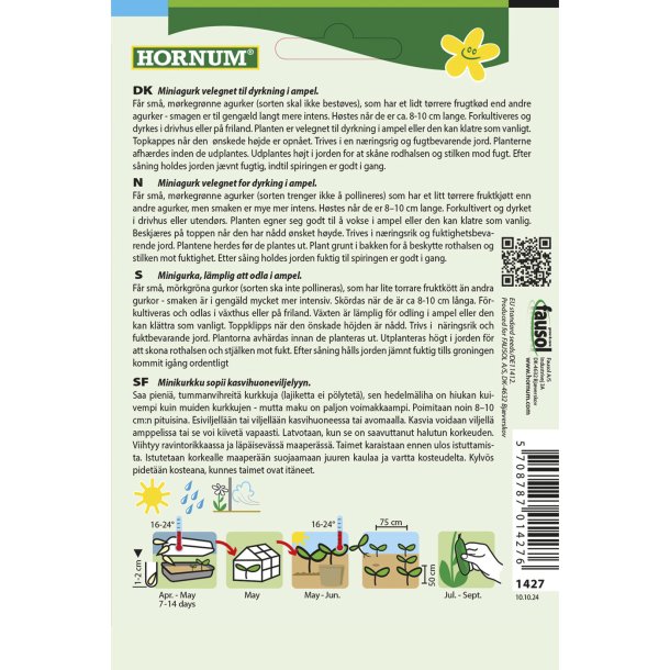 Agurk, Salat-, Ampel, Hopeline F1