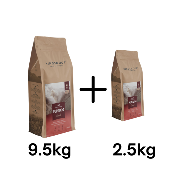 Kingsmoor Pure Lamb Medium and Large Breed, 9,5kg + 2,5kg