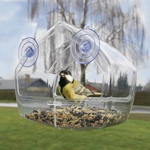 RYOM Fuglefoderhus til vindue klar acryl