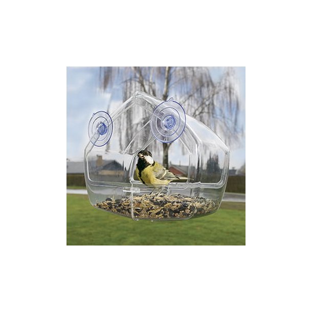 RYOM Fuglefoderhus til vindue klar acryl