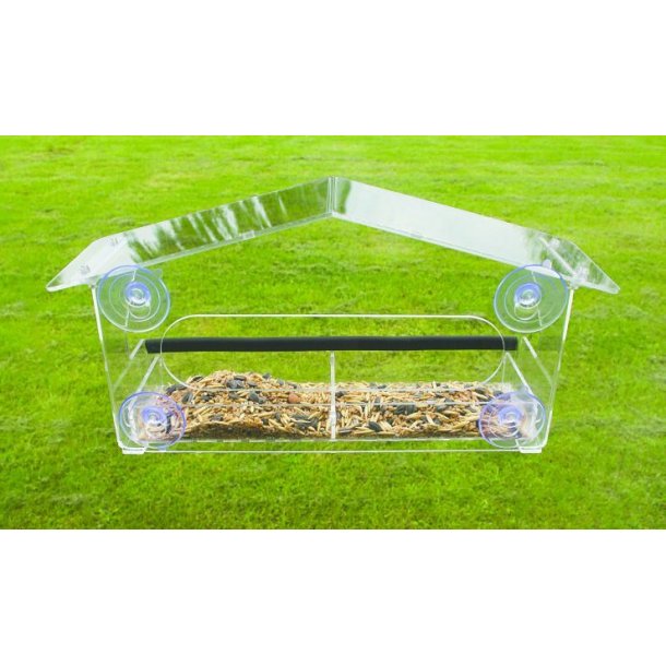 RYOM Fuglefoderhus til vindue Klar Acryl
