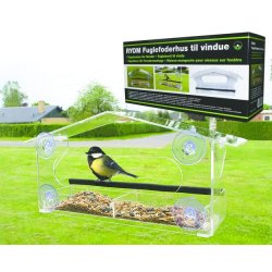 RYOM Fuglefoderhus til vindue Klar Acryl
