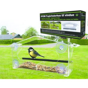 RYOM Fuglefoderhus til vindue Klar Acryl