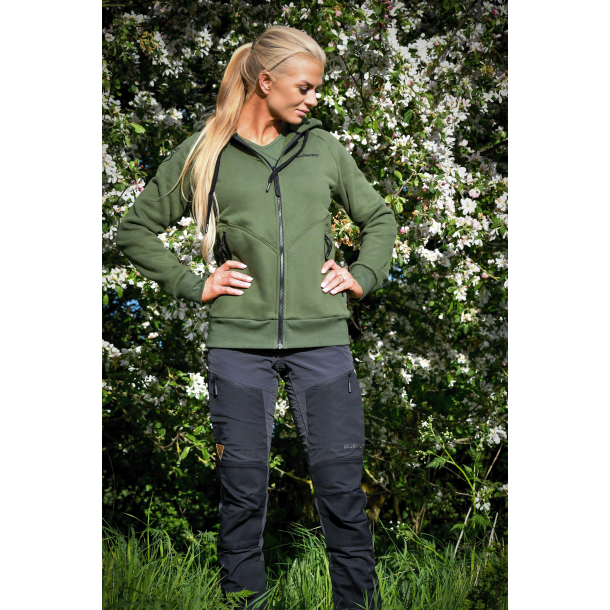 DogSome Dame Biathlon Sports Hoodie Oliven