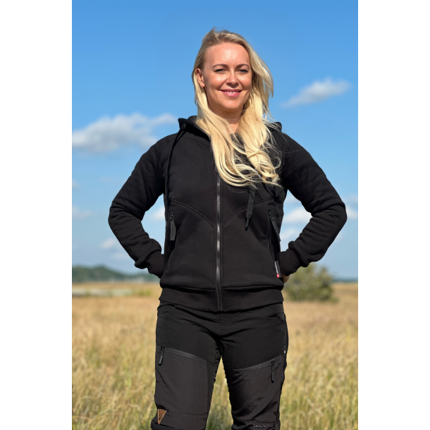 DogSome Dame Biathlon Sports Hoodie Sort