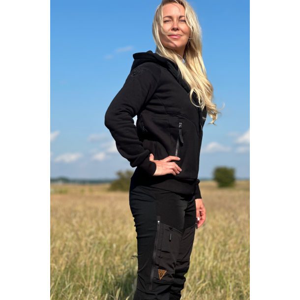 DogSome Dame Biathlon Sports Hoodie Sort