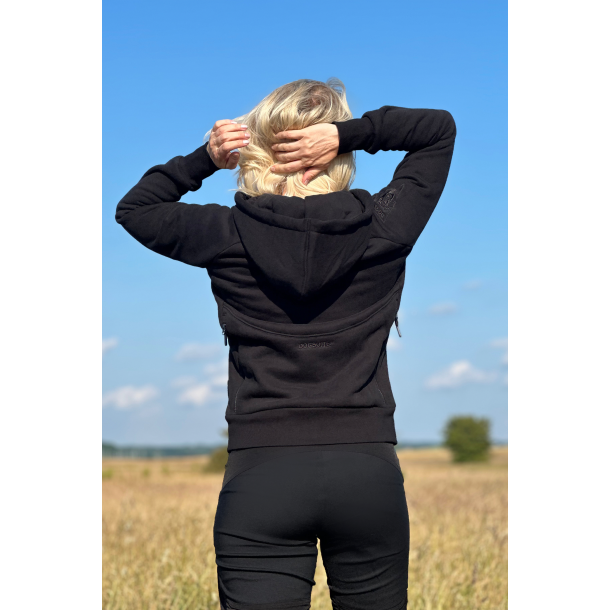 DogSome Dame Biathlon Sports Hoodie Sort