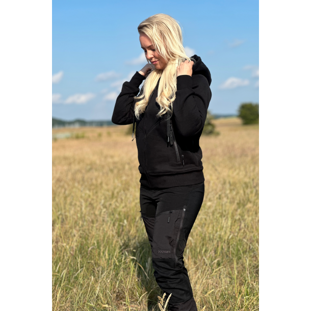 DogSome Dame Biathlon Sports Hoodie Sort