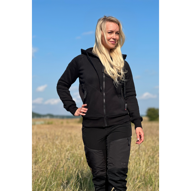 DogSome Dame Biathlon Sports Hoodie Sort