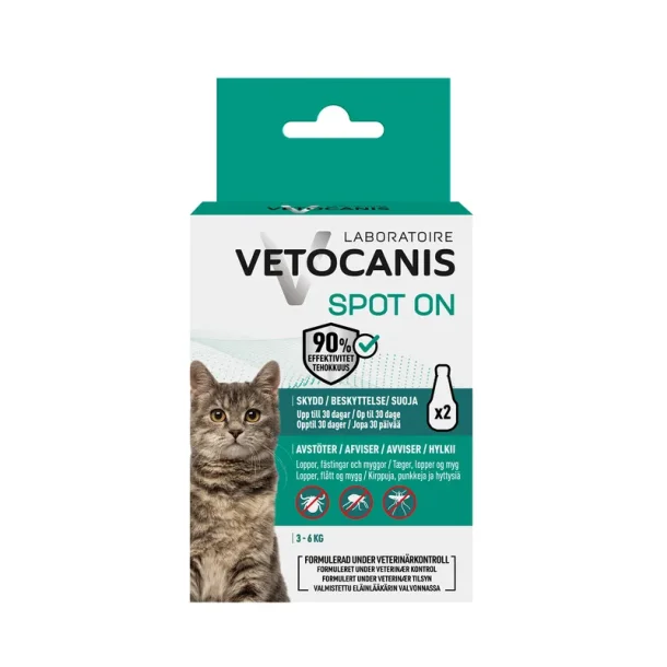 Vetocanis Anti-parasit Spot on Kat, , 2x0,6ml