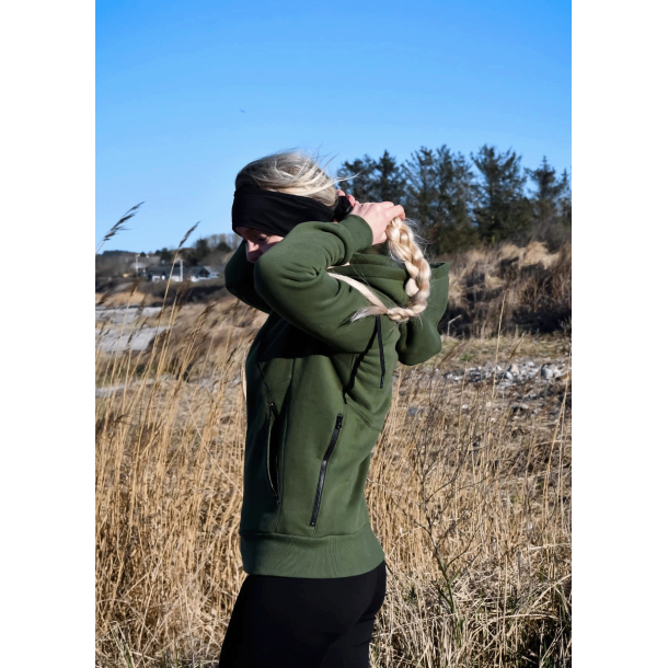 DogSome Dame Biathlon Sports Hoodie Oliven