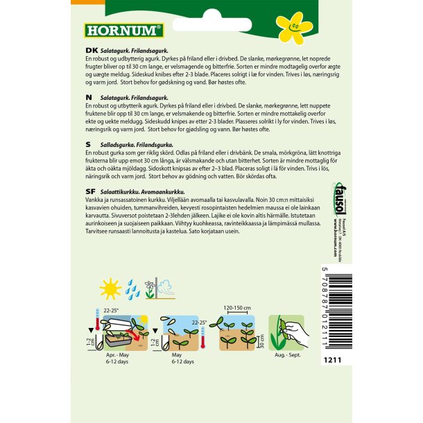 Hornum Agurk, Salat-, Frilands-, Burpless
