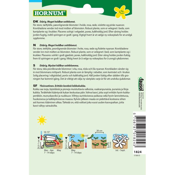 Hornum Asters, Pon-, blan., Pink Cascade