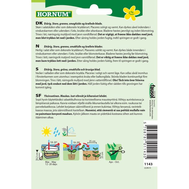 Hornum Basilikum, Salat-