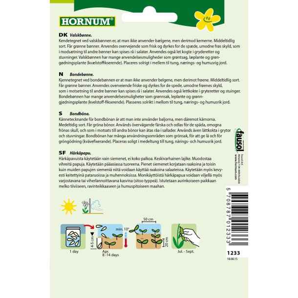 Hornum Bnne, Valsk-, Hangdown Grnkernig