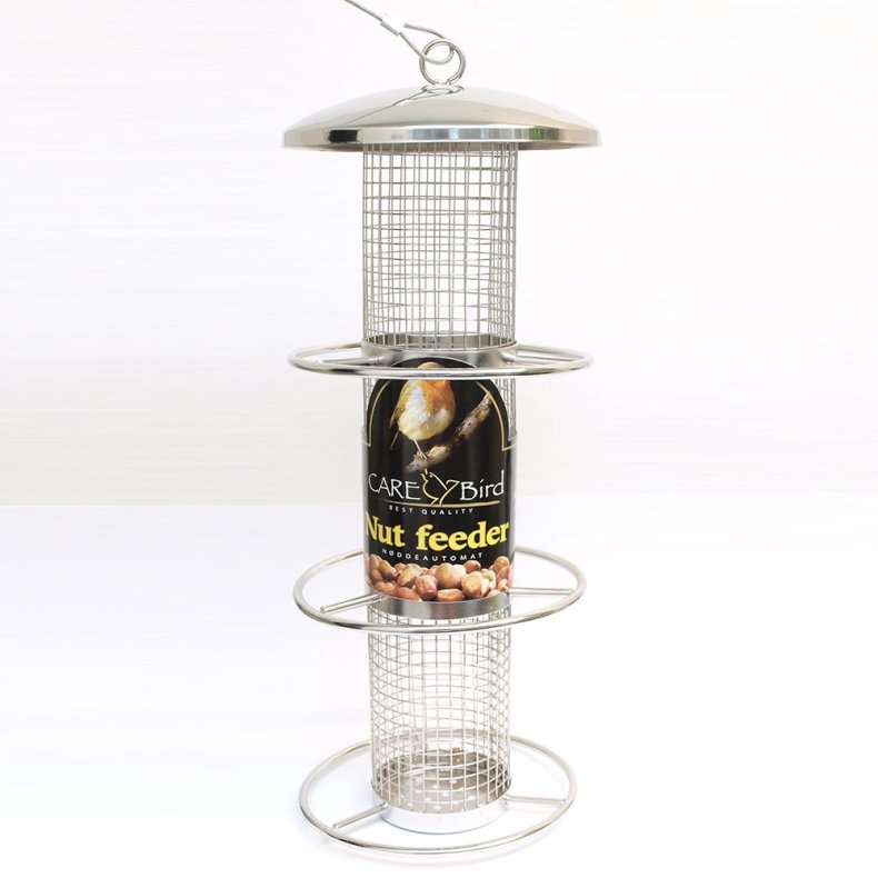 Care-Bird Foderautomat, ndder, rustfrit stl, big