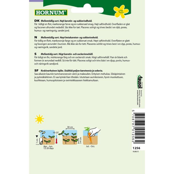 Hornum Gulerod, Sommer-, Rotin, MaxiPack