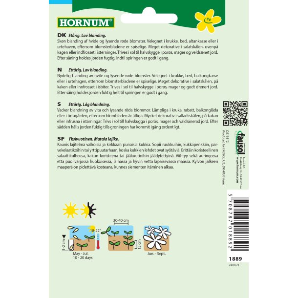 Hornum Blomsterkarse, blanding