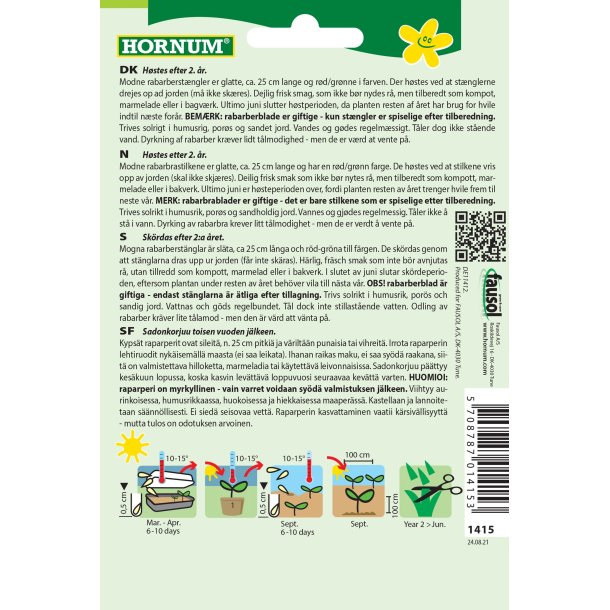 Hornum Rabarber, Rd, Victoria