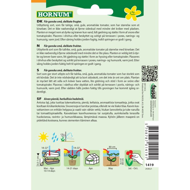 Hornum Tomat, Ribs-, "Vild tomat" Golden Currant