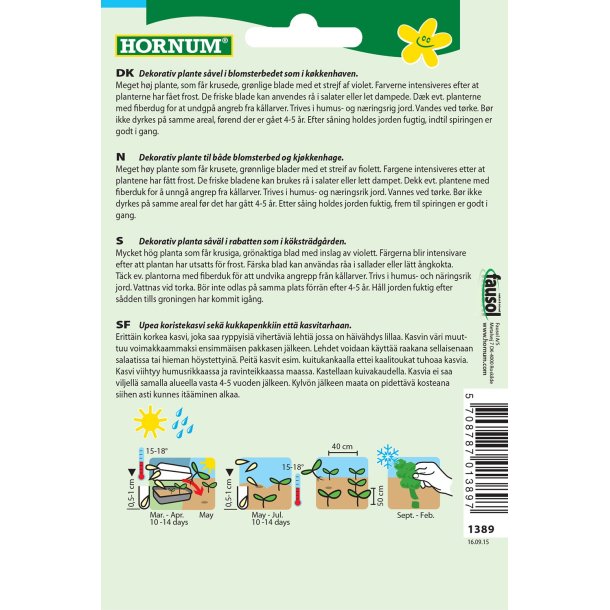 Hornum Kl, Grn-, Scarlet