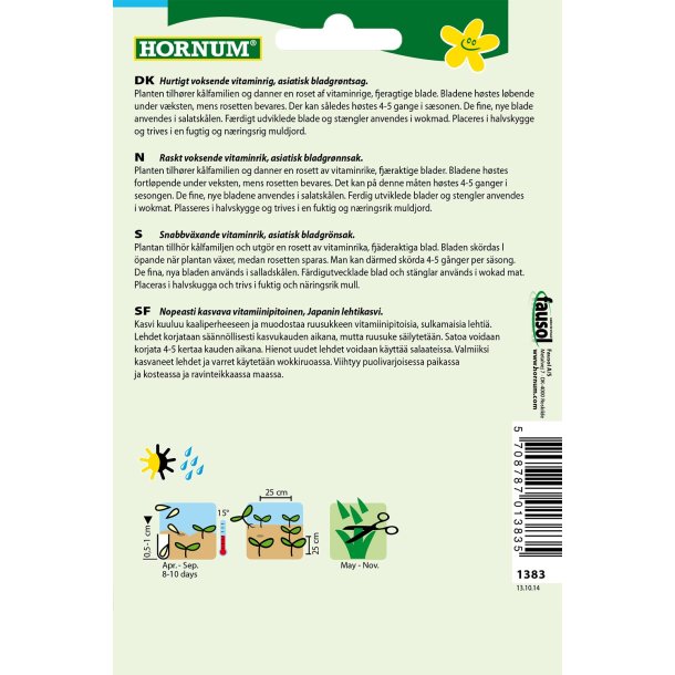 Hornum Kl, Japansk Mizuna