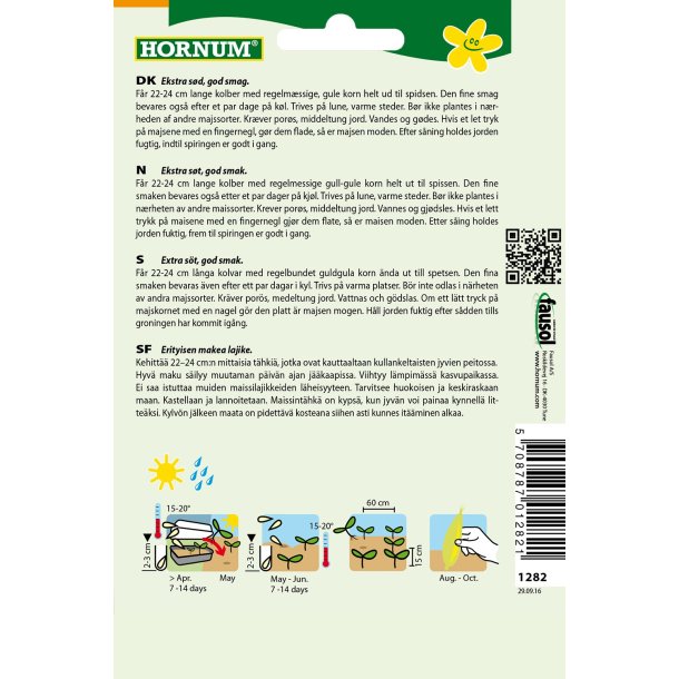 Hornum Majs, Sukker- Tatonka F1