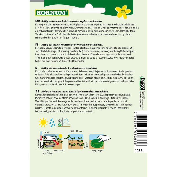 Hornum Melon, Sukker-, Masada F1 Hybride