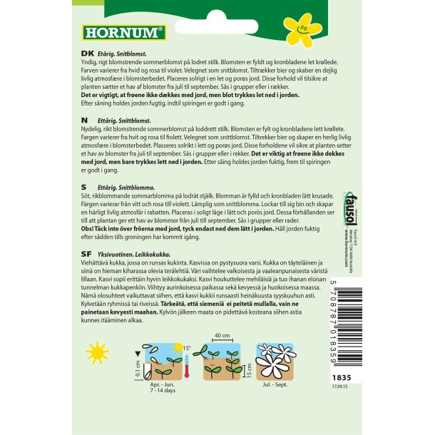 Hornum Mlleblomst, Spinkel, bl, Tiny Clark