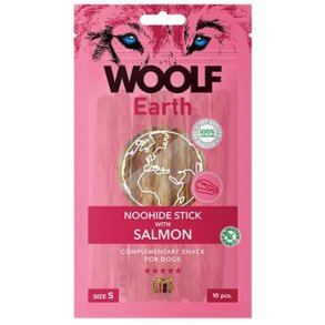 Woolf Earth Noohide sticks salmon S, 10stk.