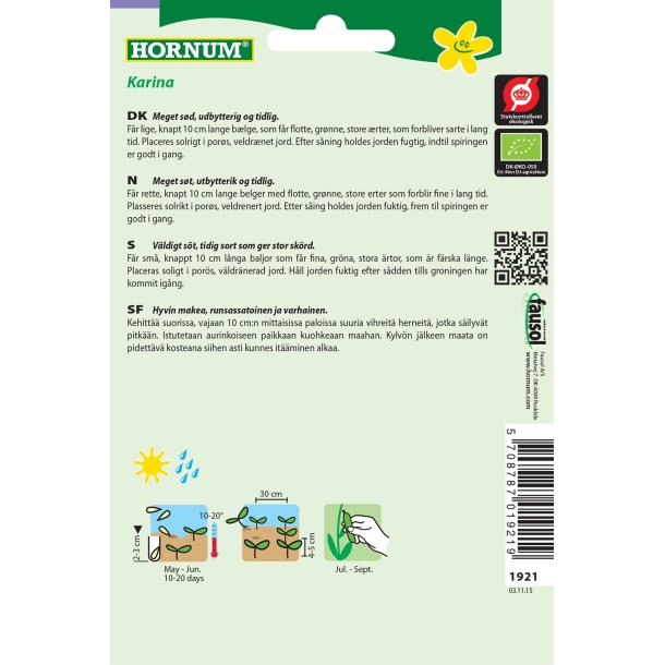 Hornum kologisk rt, Marv-, lav - Karina