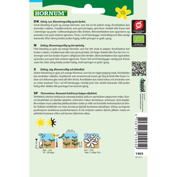 Hornum kologisk Morgenfrue, blanding