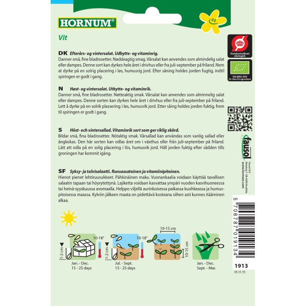 Hornum kologisk Salat, Vr- - Vit