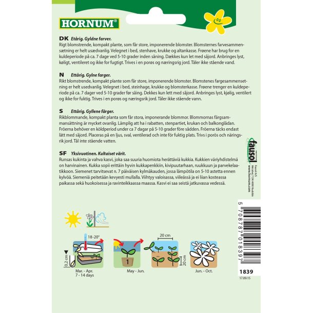 Hornum Pfugleblomst, bl., Peacock Beauty