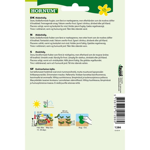 Hornum Peberfrugt, California Wonder