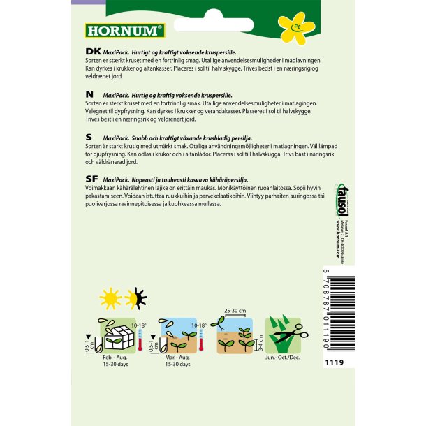 Hornum Persille, Krus-, Mooskraus, MaxiPack