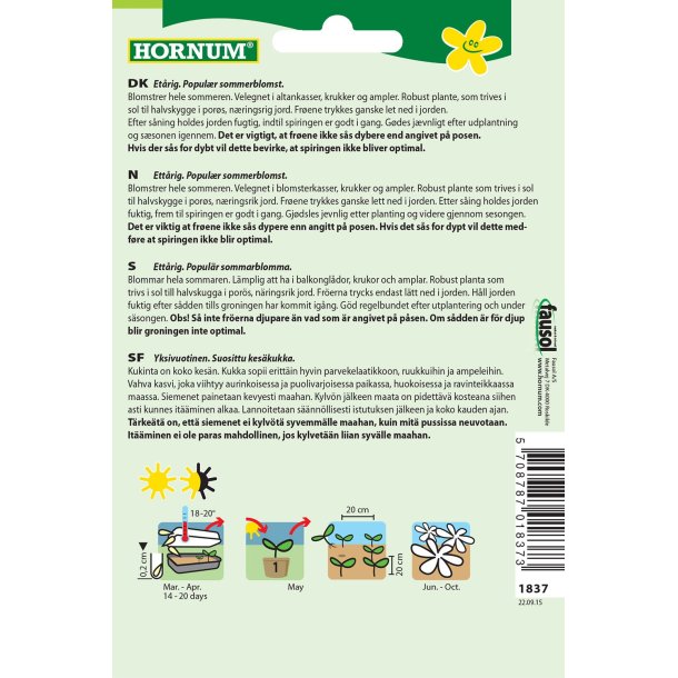 Hornum Petunia, Have-, bl., Pretty Garden