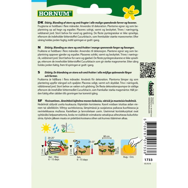 Hornum Pyntegrskar, blanding, Thanksgiving