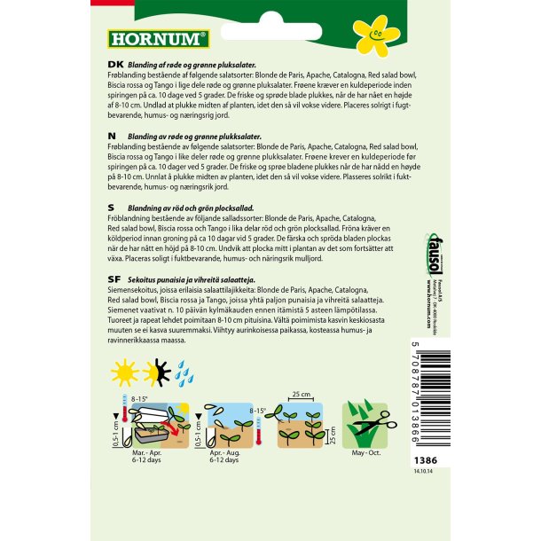 Hornum - Salat, Pluk-, blanding, Baby Leaf