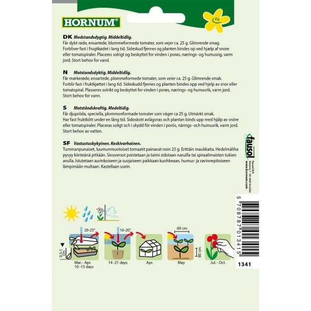 Hornum Tomat, Blomme-, Ravello F1