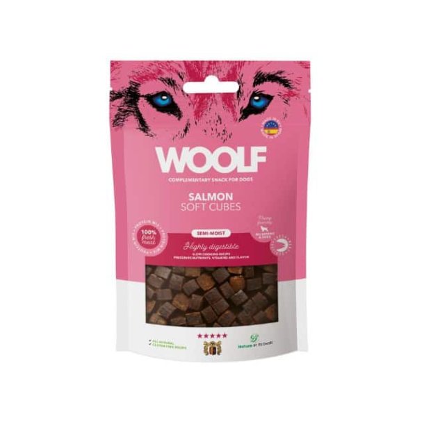 WOOLF Soft Cubes Salmon, 100g