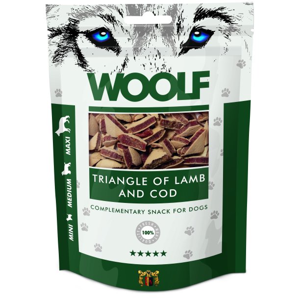 Woolf Lamb &amp; Cod Triangle 100g