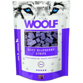 Woolf Soft Blueberry Strips 100g