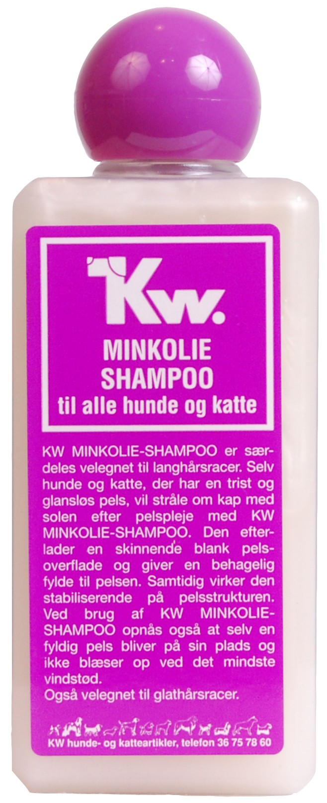 til stede hårdtarbejdende log KW minkolie shampoo 200 ml pelspleje til hunde og katte